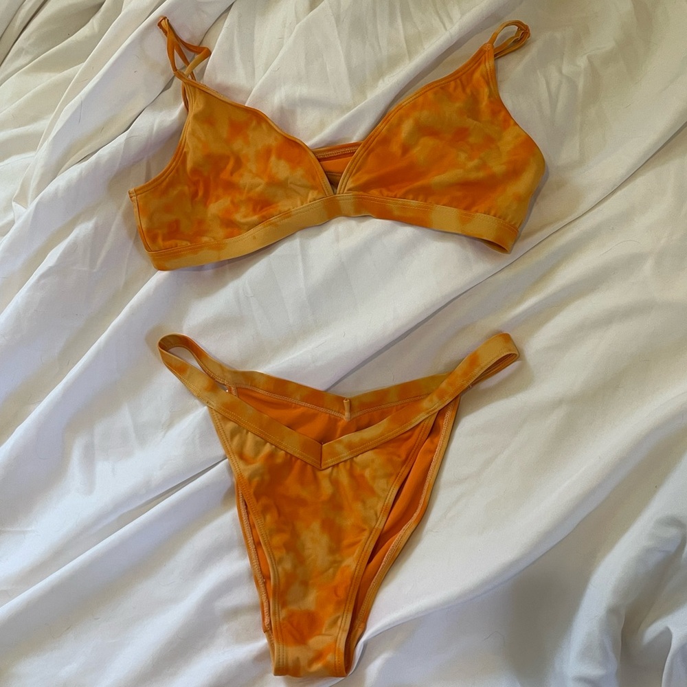 LA Hearts Orange Tie Dye Bikini
